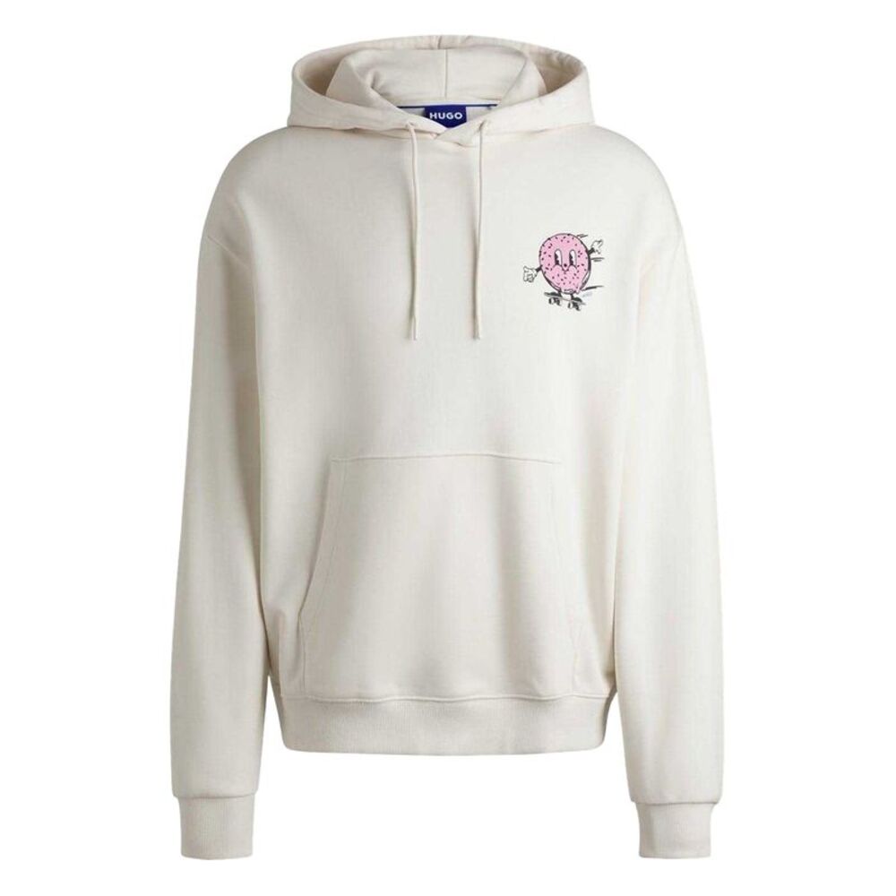 Hugo Mens Namiko Regular Drawstring Hoodie / White